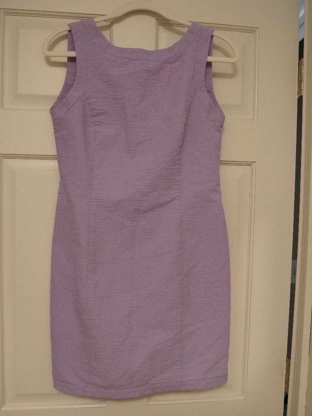 Lauren James Life Is Better in Seersucker Lavender Preppy Dress S
